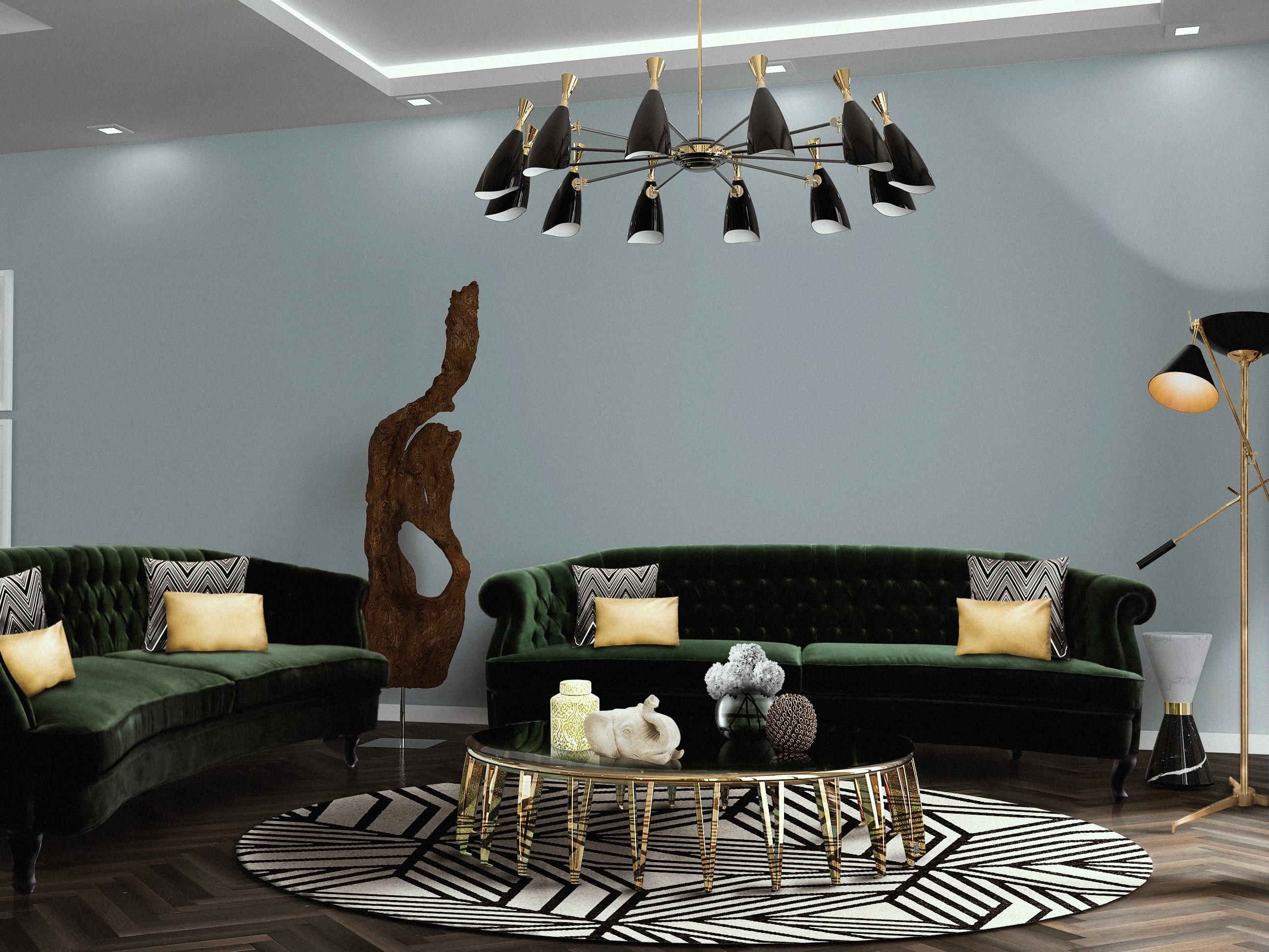 Living Room Interior With Homage To Nature Home's Society