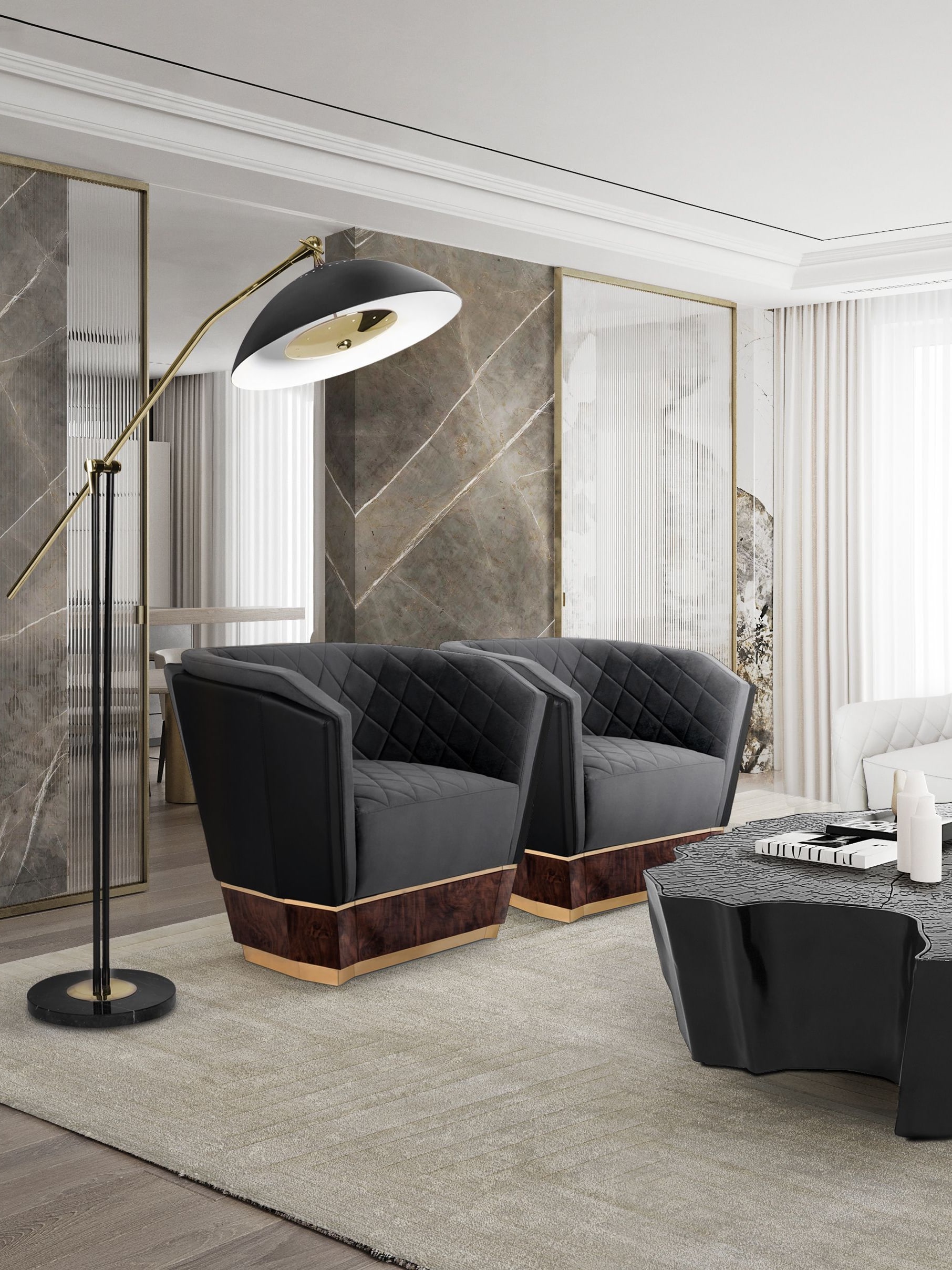 LIVING ROOM DESIGN THAT GIVE A LUXURIOUS FEEL by Home'Society - Christian Liaigre's Interior Design Projects Around the World  Christian Liaigre’s Interior Design Projects Around the World 980