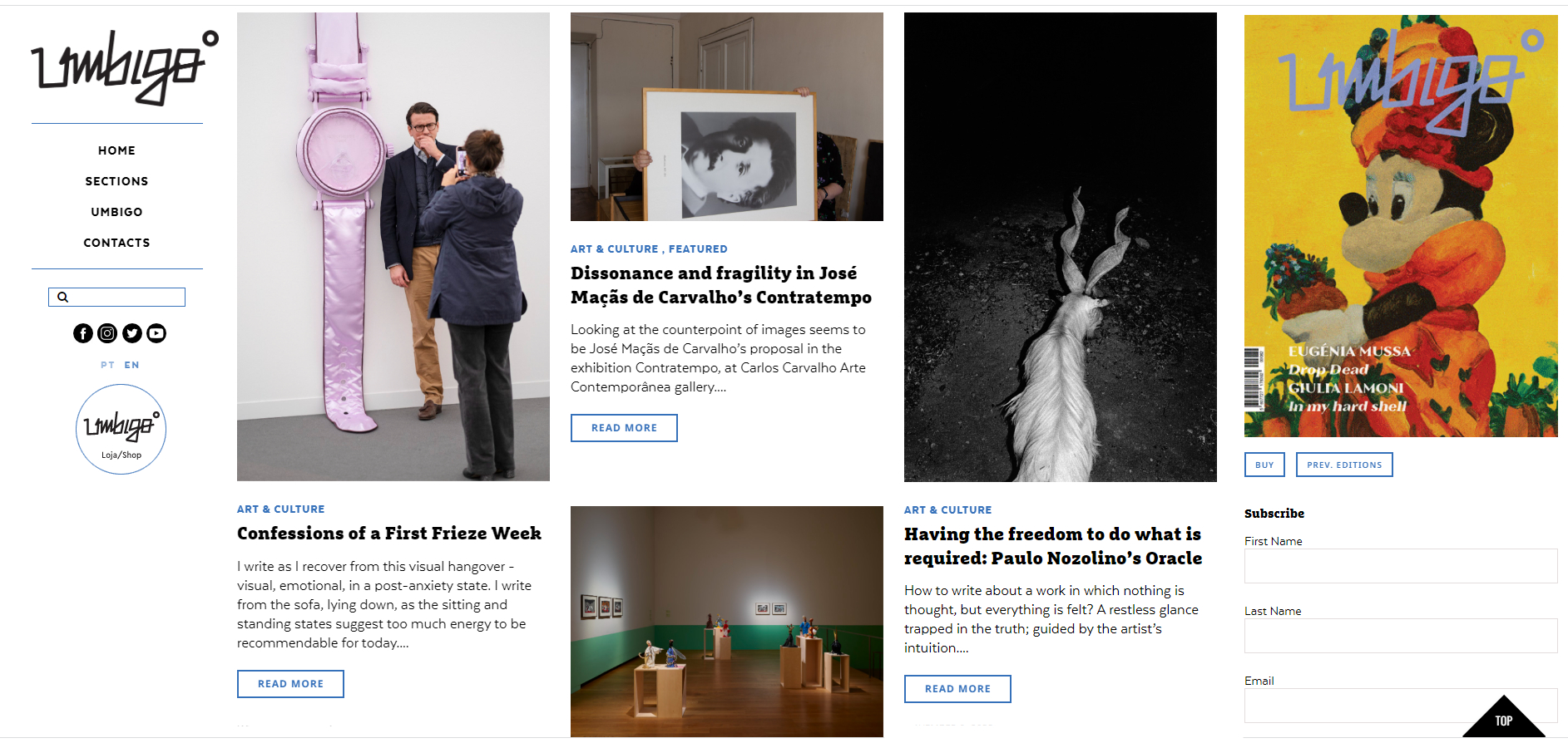 Best Free Online Art Magazines  Best Free Online Art Magazines Best Free Online Art Magazines Umbigo Magazine
