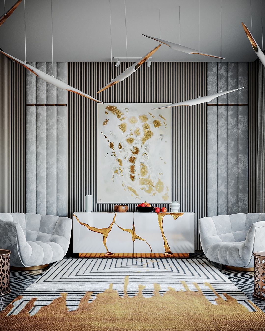 Wafi Tagleb: Home'Society Design Talks - Wafi Tagleb living room design with Valencia Rug by Rug'Society and Essex Armchair by Brabbu  Wafi Tagleb: Home&#8217;Society Design Talks Wafi Tagleb HomeSociety Design Talks 8