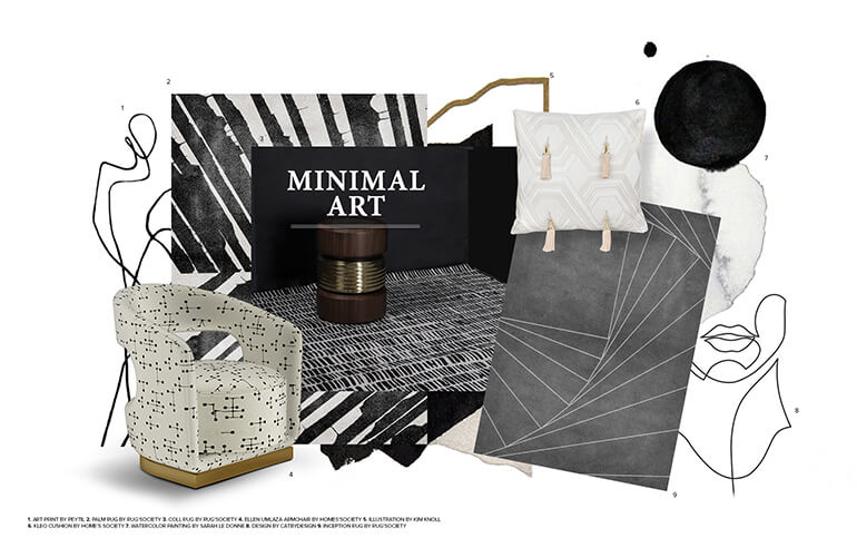 Minimal Art mood board - Best Mood board Trends For Interior Design  Best Mood board Trends For Interior Design minimal art