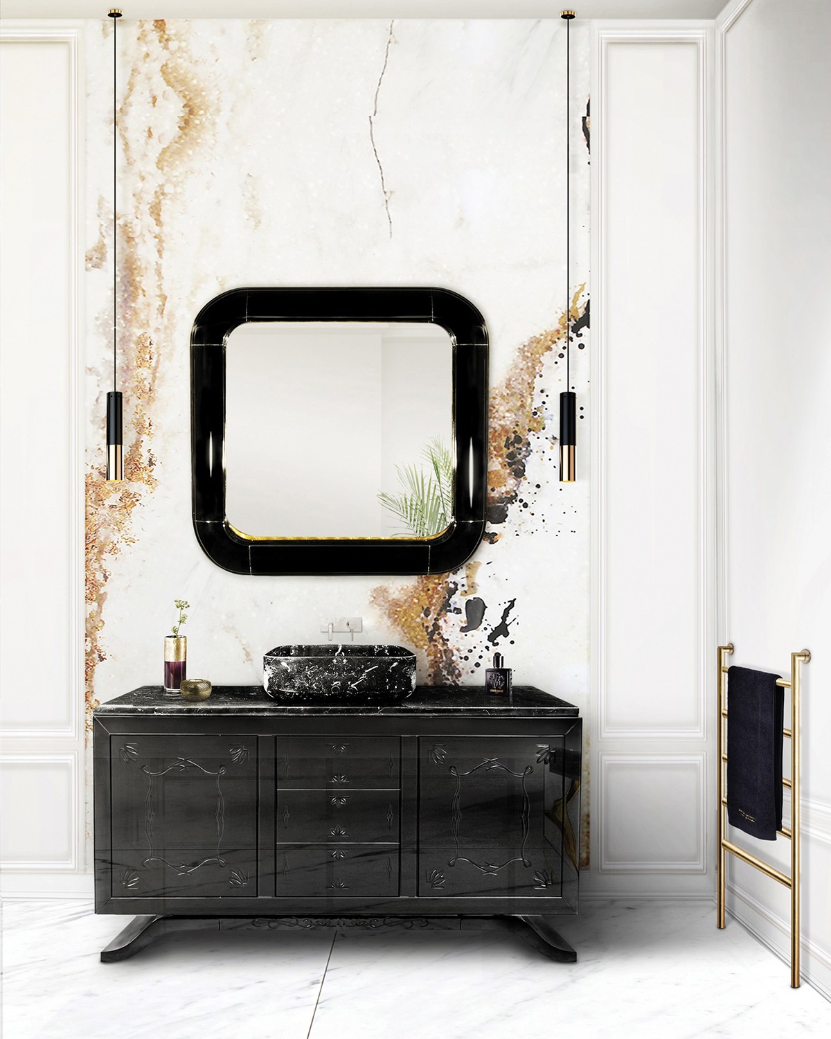 Home’Society Presents To You: The Advent Calendar a colorful bathroom with the distinguished metropolitan washbasin