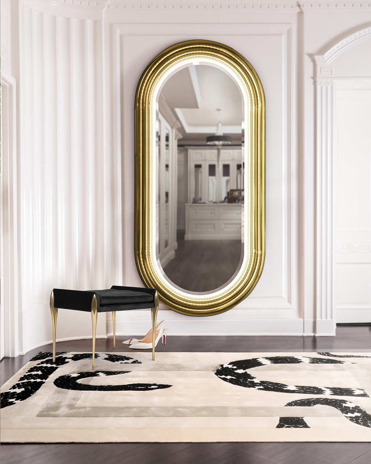 Home’Society Presents To You: The Advent Calendar elegant closet with colosseum mirror