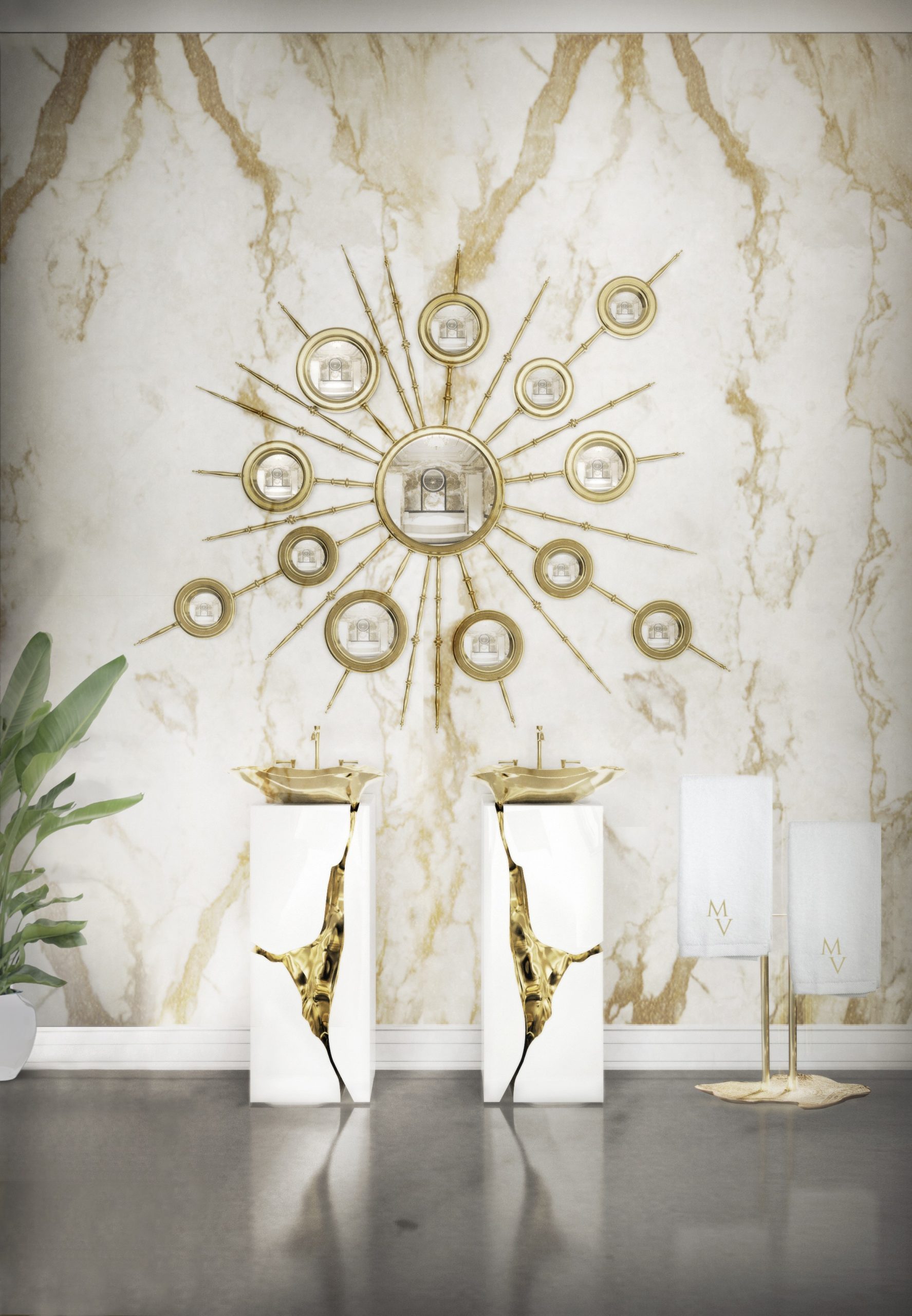 Home’Society Presents To You: The Advent Calendar inspiring bathroom with the brilliant lapiaz freestanding and the apollo mirror scaled
