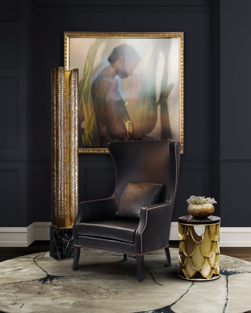 contemporary furniture design: our summer sale is here Contemporary Furniture Design: Our Summer Sale is Here Black and Golden Reading Corner with Dukono Armchair 2 1