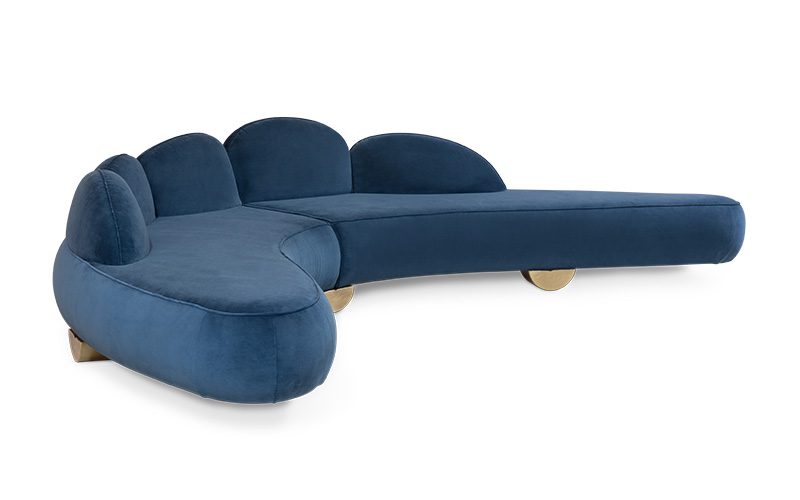 Modern Design Furniture: Aesthetic Masterpieces You Should Know fitzroy blue corner sofa 2