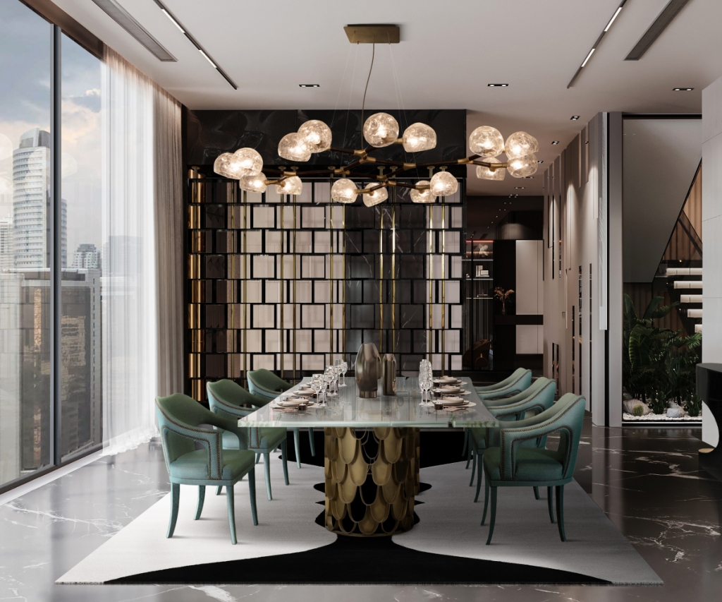 50 Opulent Luxury Dining Tables: A Selection for You dining table 50 Opulent Luxury Dining Tables: A Selection for You BB Amb Koi n20 Horus Vase Bryce crop 1024x853 1