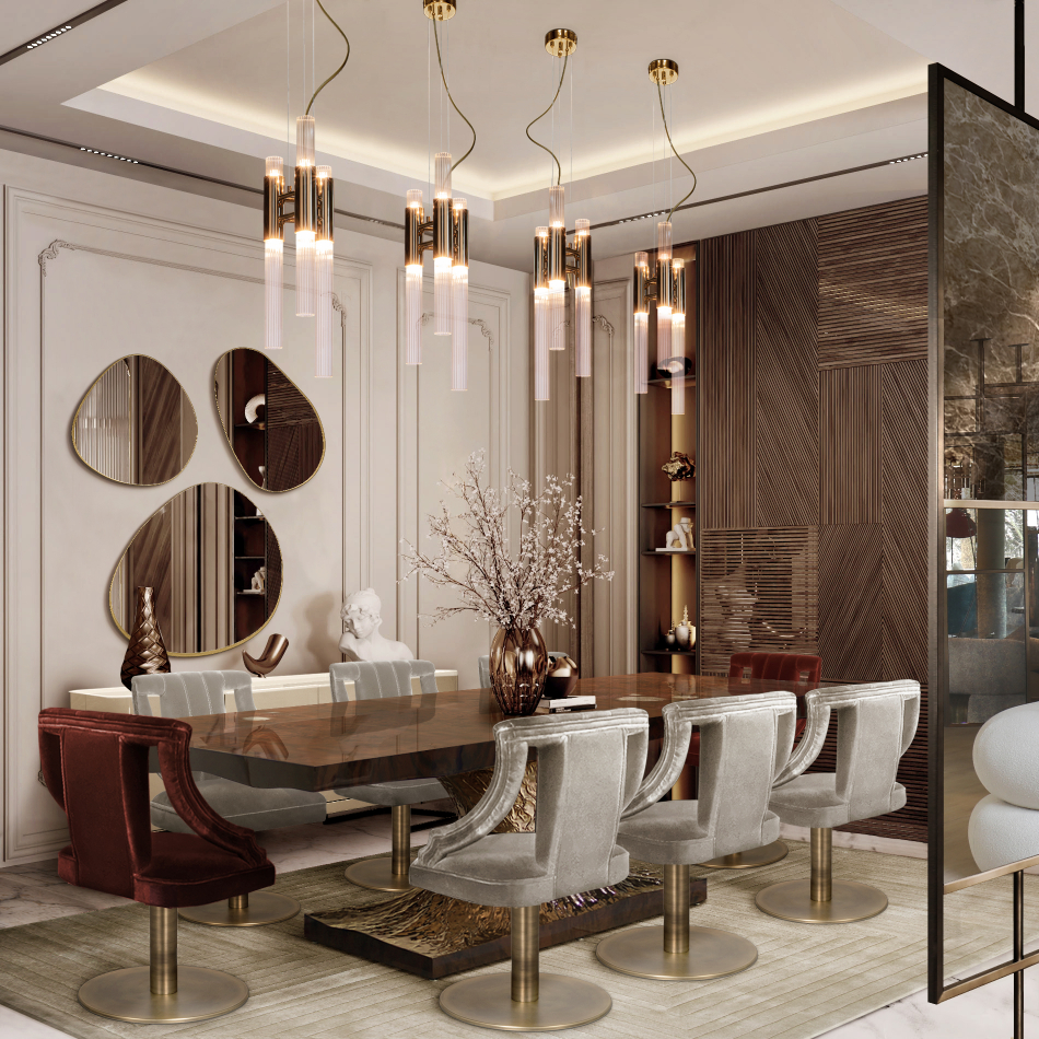 50 Opulent Luxury Dining Tables: A Selection for You dining table 50 Opulent Luxury Dining Tables: A Selection for You CH Cayo Metamorphosis Latte Waterfall branco 1