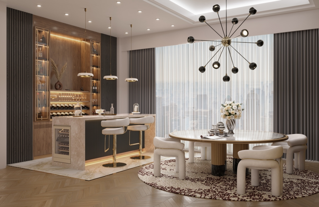 50 Opulent Luxury Dining Tables: A Selection for You dining table 50 Opulent Luxury Dining Tables: A Selection for You CH DINING ROOM BAR 1024x664 1