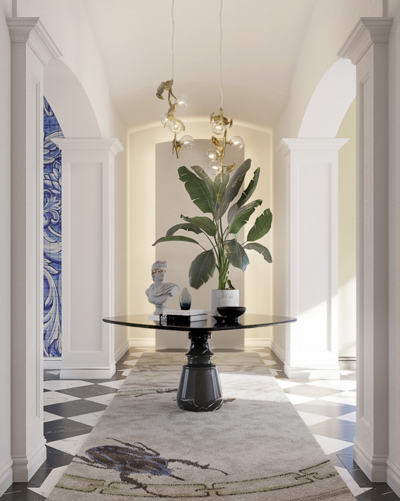50 Opulent Luxury Dining Tables: A Selection for You dining table 50 Opulent Luxury Dining Tables: A Selection for You pietra round hera suspention 819x1024 1