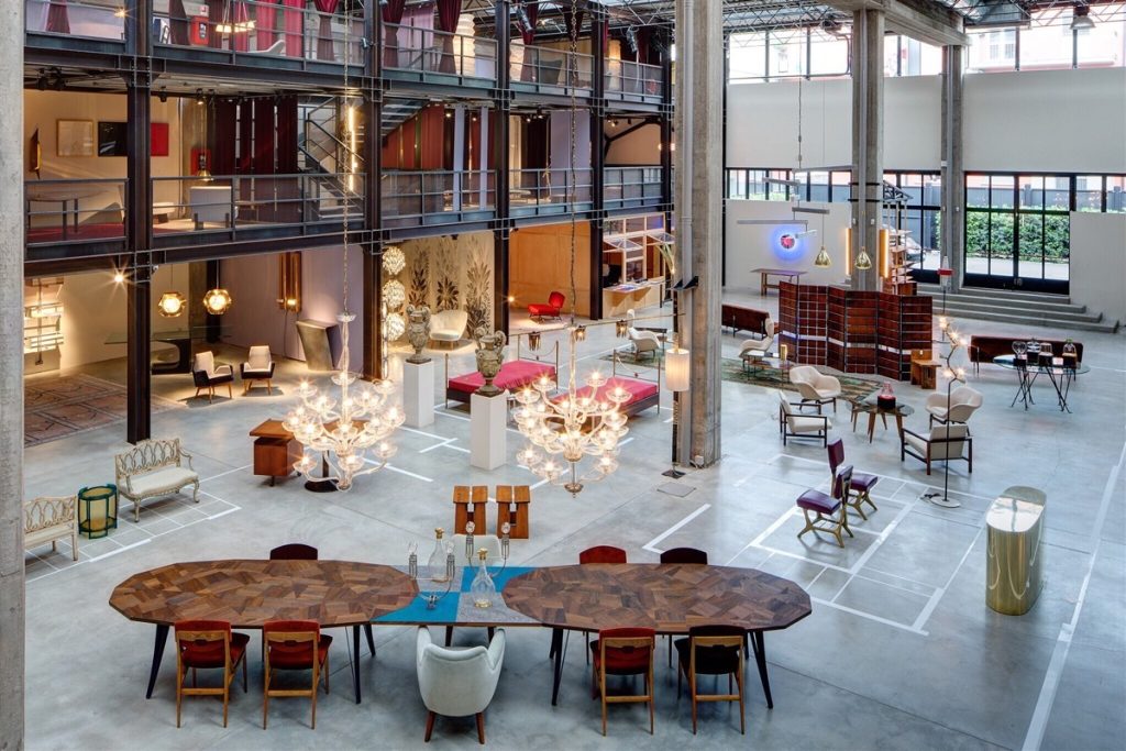 Nilufar Depot exhibition space during Milan 2026 featuring collectible design furniture in a curated luxury interior setting milan 2026 Milan 2026: Inside Nilufar — The Ultimate Temple of Collectible Design image 1024x683