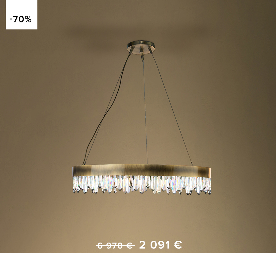 Naicca Chandelier - Quartz Crystal Diffuser Modern Classic