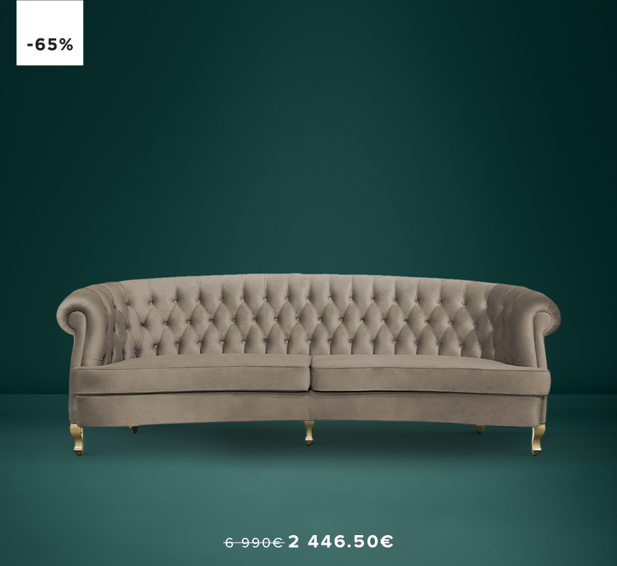 Maree Sofa: Lounge Velvet Tufted with Lacquer Matte Legs Modern Classic
