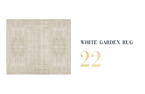 white garden rug
