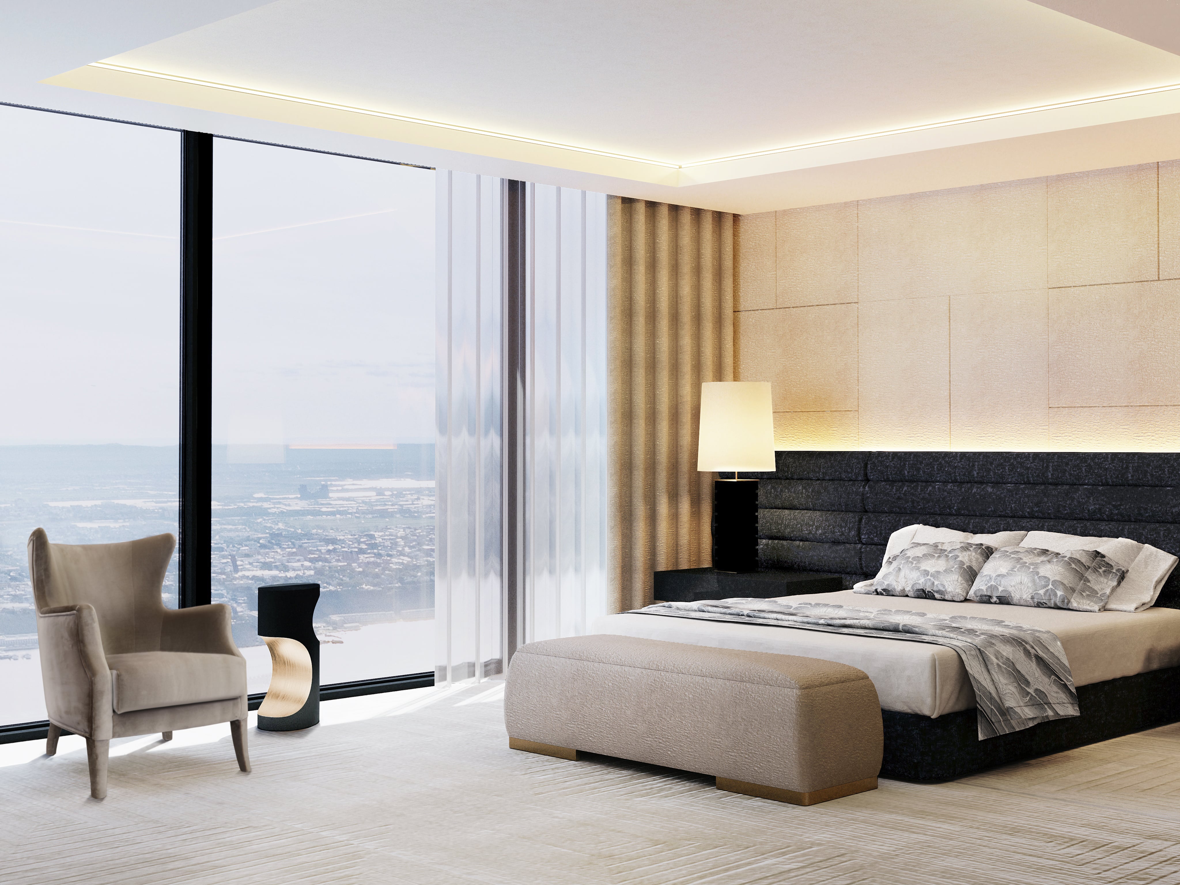 Modern Bedroom Design In Neutral Tones - Home'Society
