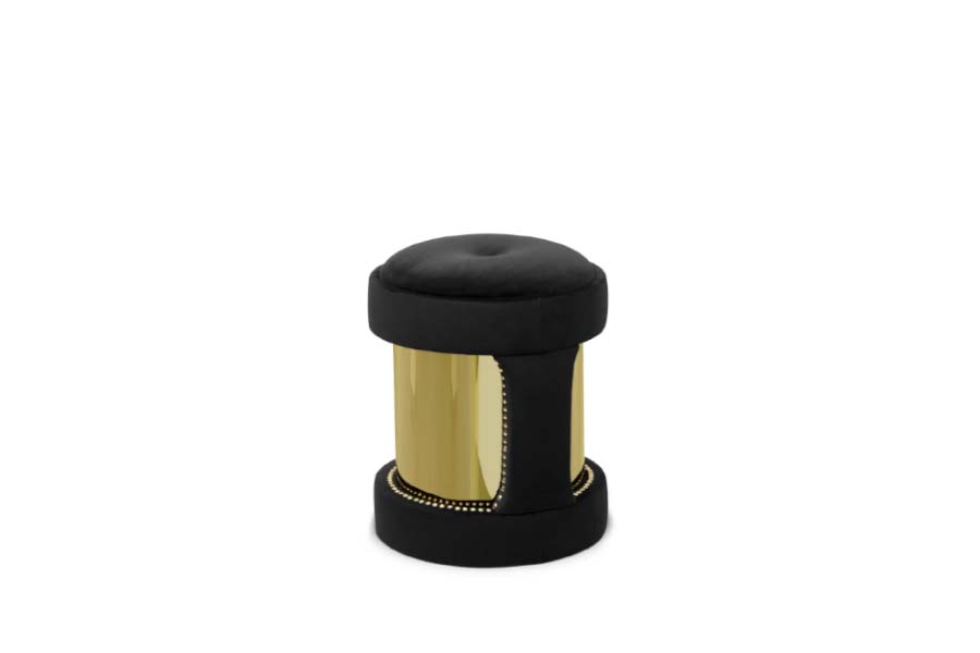 Armour Stool With Unique Design In Gold Plated Brass Finishes
