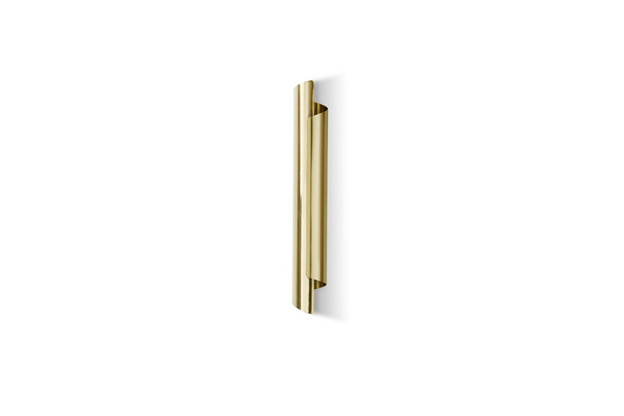 Cyrus Gold Plated Brass Wall Sconce with Soft Glow Modern Contemporary