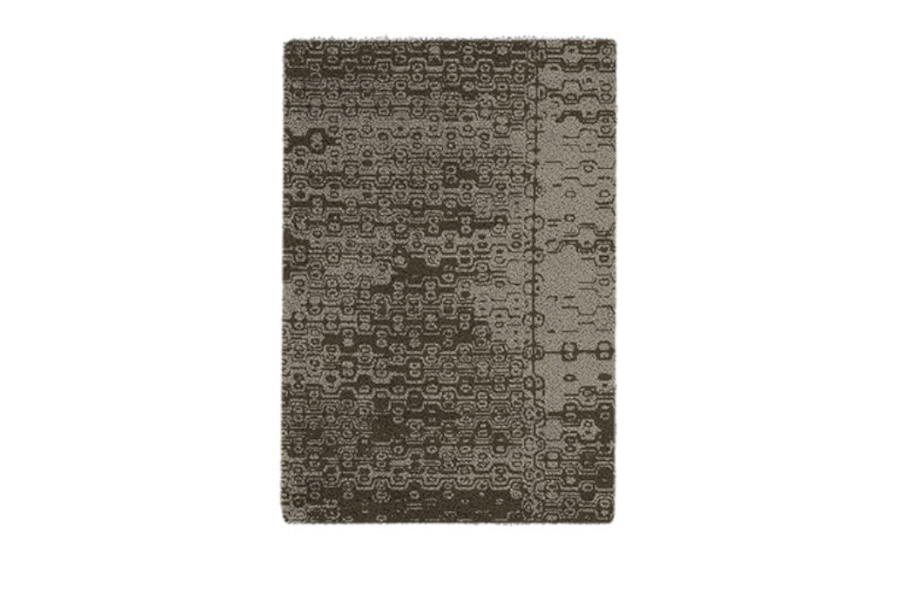 Igbo Rectangular Rug Made In Hand-Knotted Wool With A Modern Design