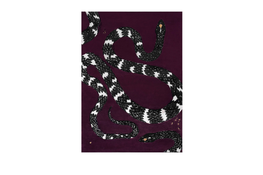 Snake 8 Rectangle Area Rug, Multi-Textured With a Sophisticated Design