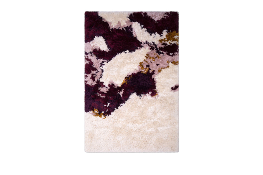 Ted Rectangle Area Shaggy Rug Handmade With Wool and Silk