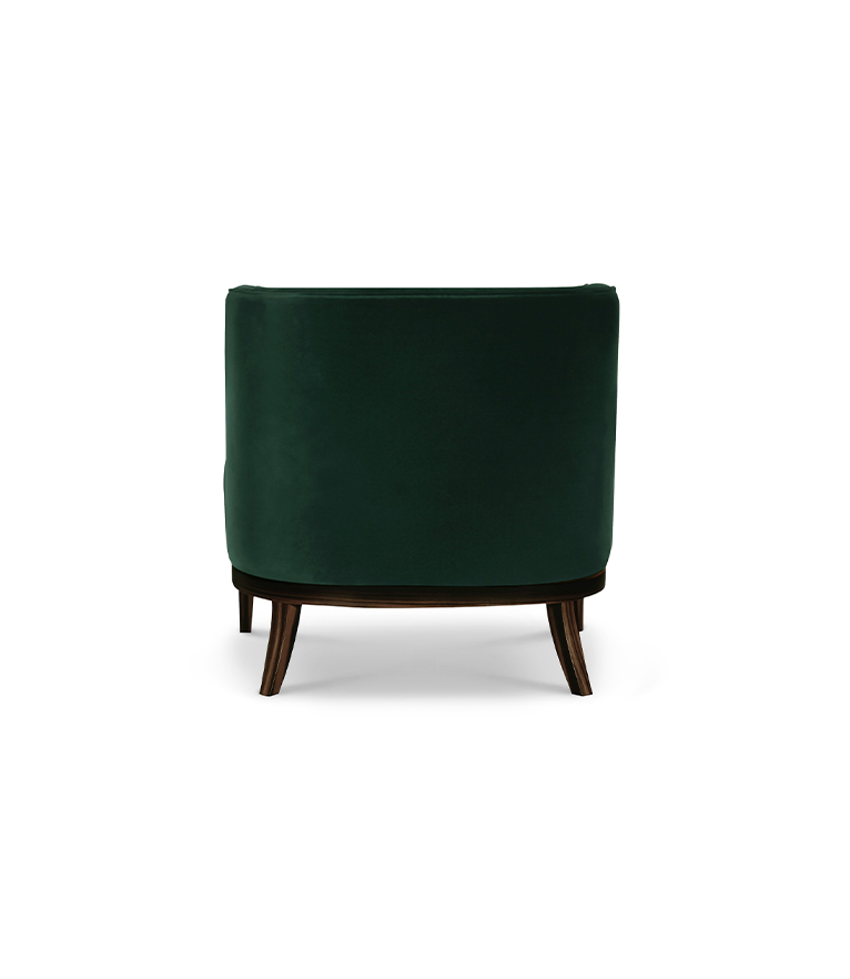 Bourbon Button-Tufted Velvet Armchair with Ebony Wood Legs Modern Classic - Home'Society