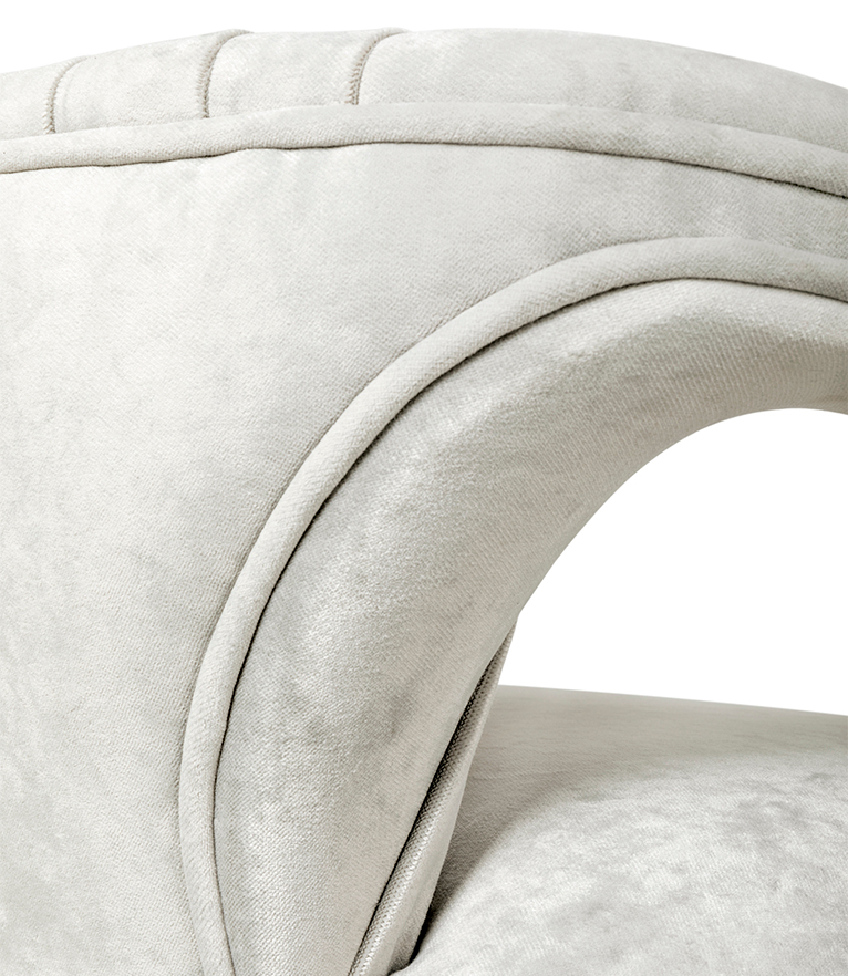 Karoo II Counter Stool: Velvet Upholstered with Brass Details Modern - Home'Society