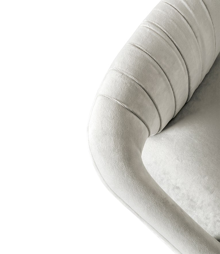 Karoo II Counter Stool: Velvet Upholstered with Brass Details Modern - Home'Society