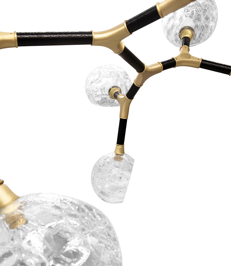 Horus Irregular Big Chandelier In Lacquered Brass For A Modern Design - Home'Society