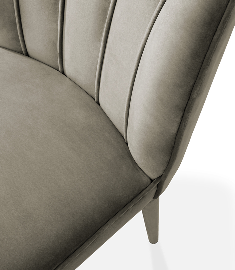Dalyan Dining Chair - Fully Upholstered Velvet Chair Modern Midcentury - Home'Society