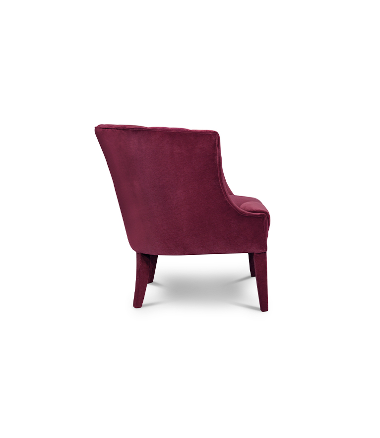 Begonia Armchair - Fully Velvet Upholstered Modern Contemporary - Home'Society