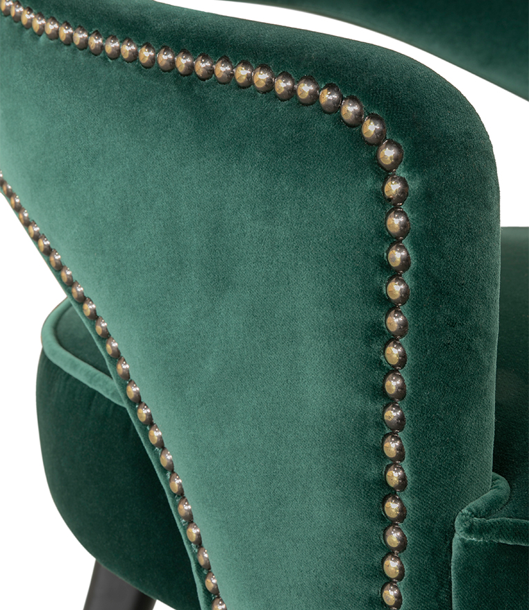 Tellus Dining Chair With A Modern Design Upholstered in Velvet - Home'Society