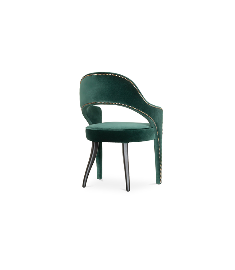 Tellus Dining Chair With A Modern Design Upholstered in Velvet - Home'Society