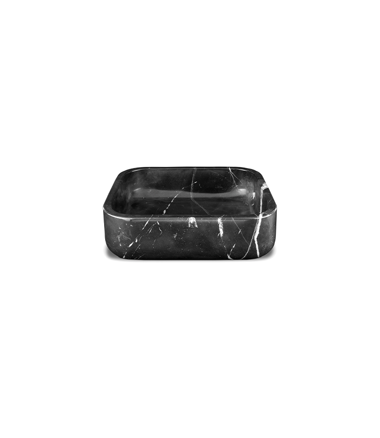 Koi Sink: Marble Rectangular in Nero Marquina, Carrara and Estremoz - Home'Society
