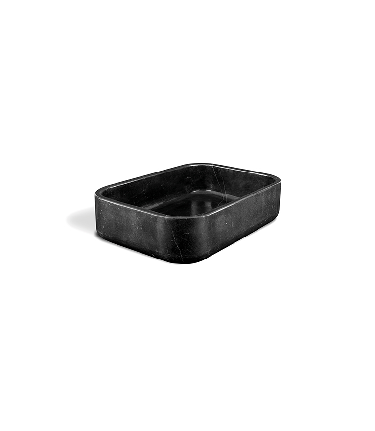 Koi Sink: Marble Rectangular in Nero Marquina, Carrara and Estremoz - Home'Society