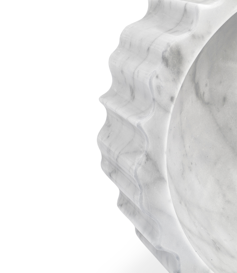 Symphony Sink: Cogwheel-Shape in Nero Marquina Marble Modern Design - Home'Society