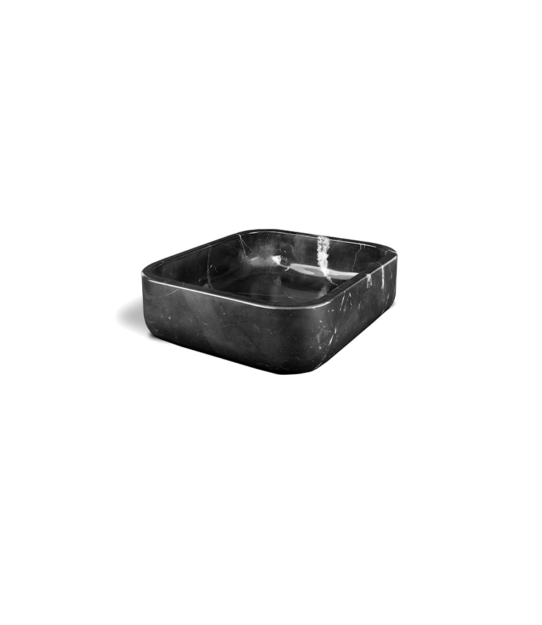 Koi Sink: Marble Rectangular in Nero Marquina, Carrara and Estremoz - Home'Society