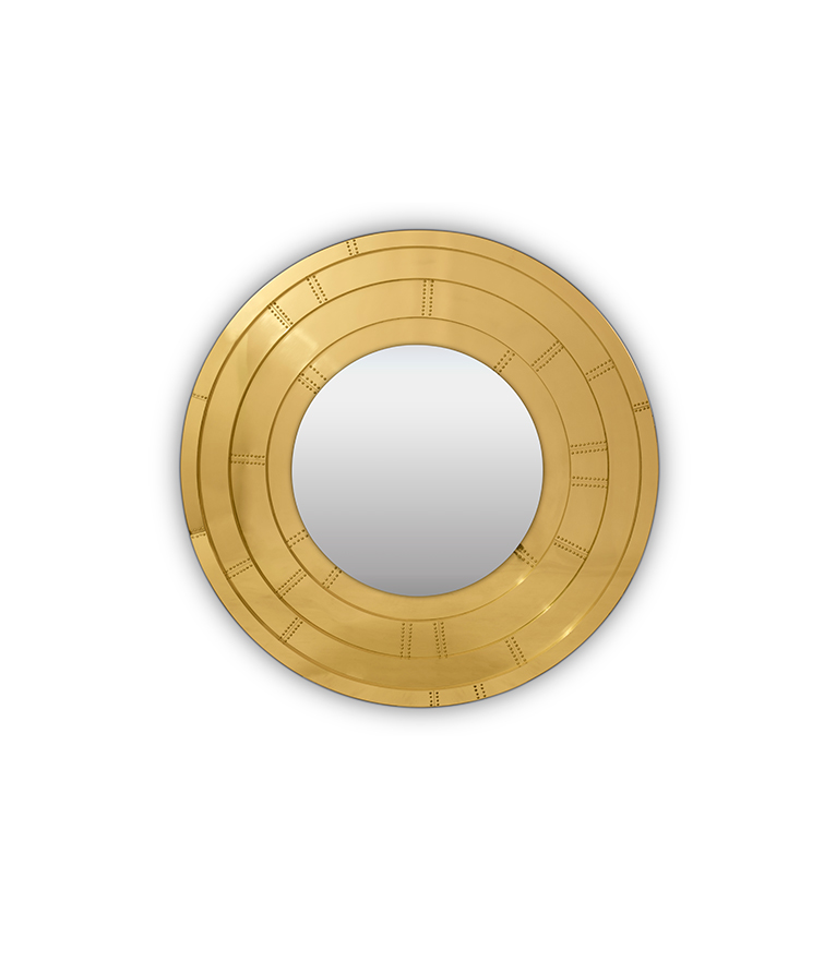 Blaze Mirror - Polished Brass and High Gloss Varnish Bathroom - Home'Society