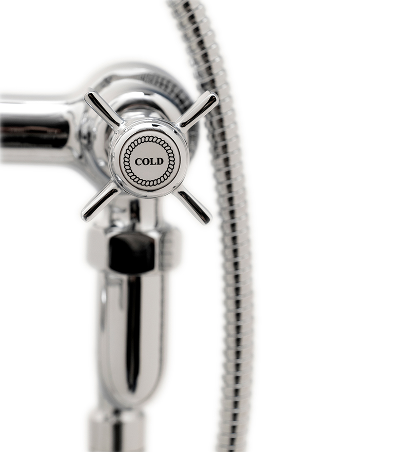 Bourgeois I Floor Mounted Mixer Tap: In Nickel-Plated With A Modern Design - Home'Society
