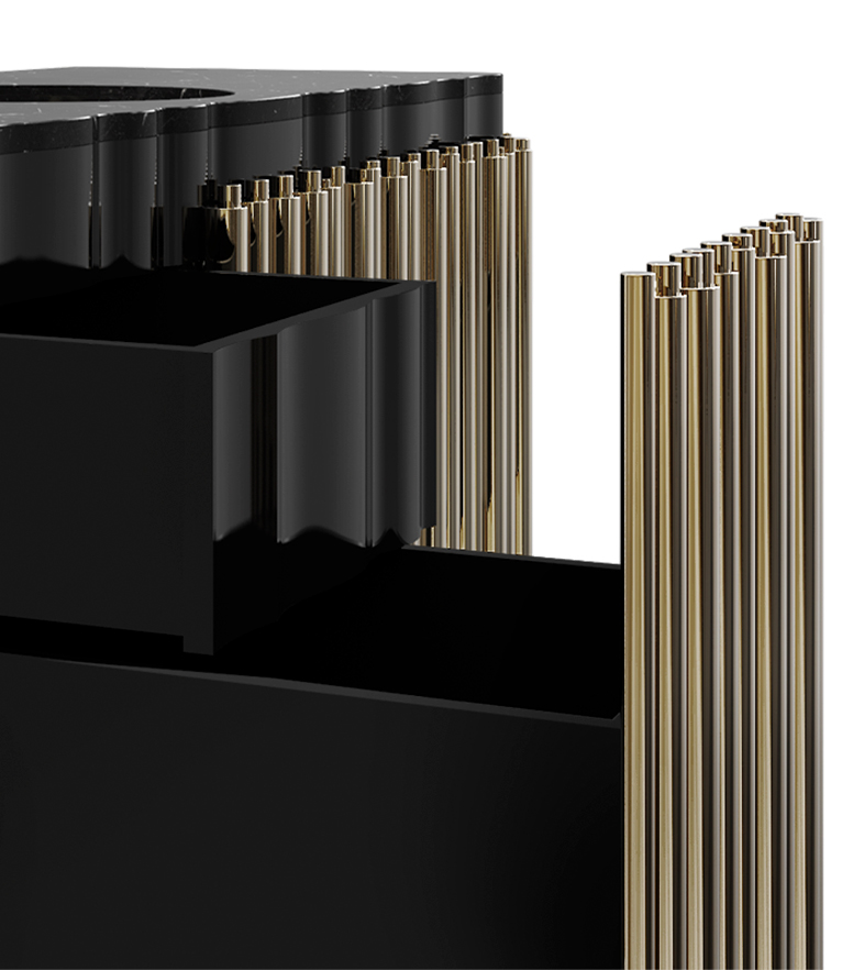 Symphony Single Wall Mounted Vanity Cabinet - Structured In Exotic Wood - Home'Society