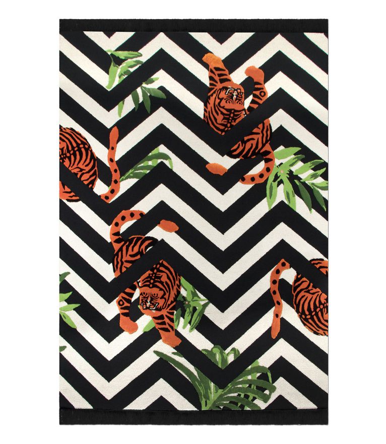 Feline Area Rug: inspired by Wild life with Natural Wool and Silk - Home'Society
