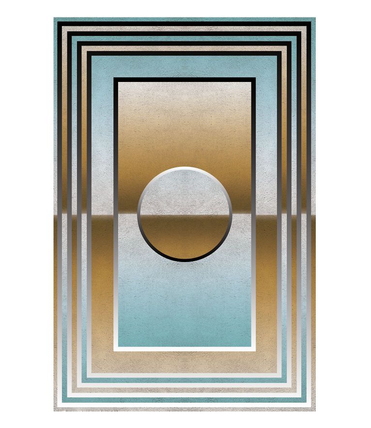 Kleopatra Area Rug: with Yellow and Blue Colors - Home'Society