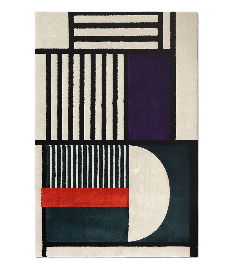 Prisma I Rectangular Area Rug With Classic Bauhaus Shapes by Rug'Society - Home'Society