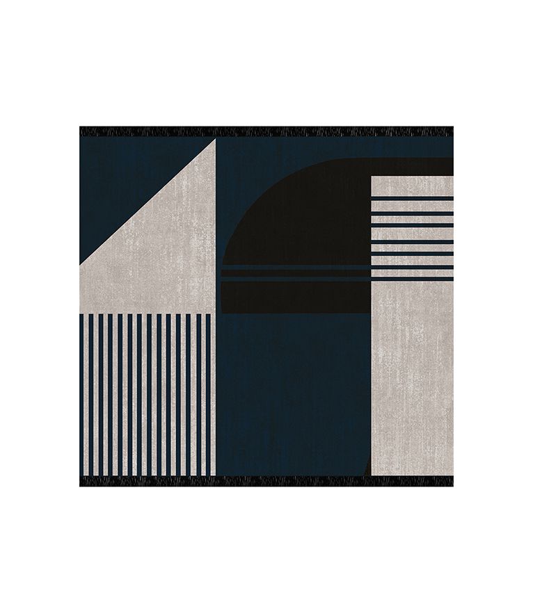 Antelope Square Rug: High-end with Wool and Silk and a Geometric Pattern - Home'Society