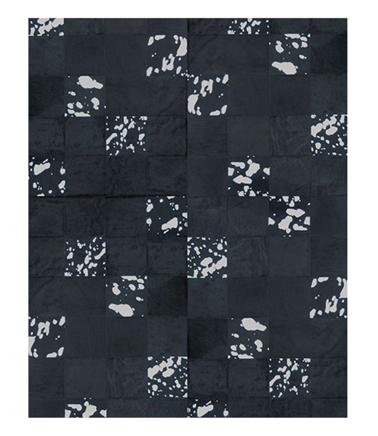Panel Metal Area Rug: Made In Natural Leather With A Modern Design - Home'Society