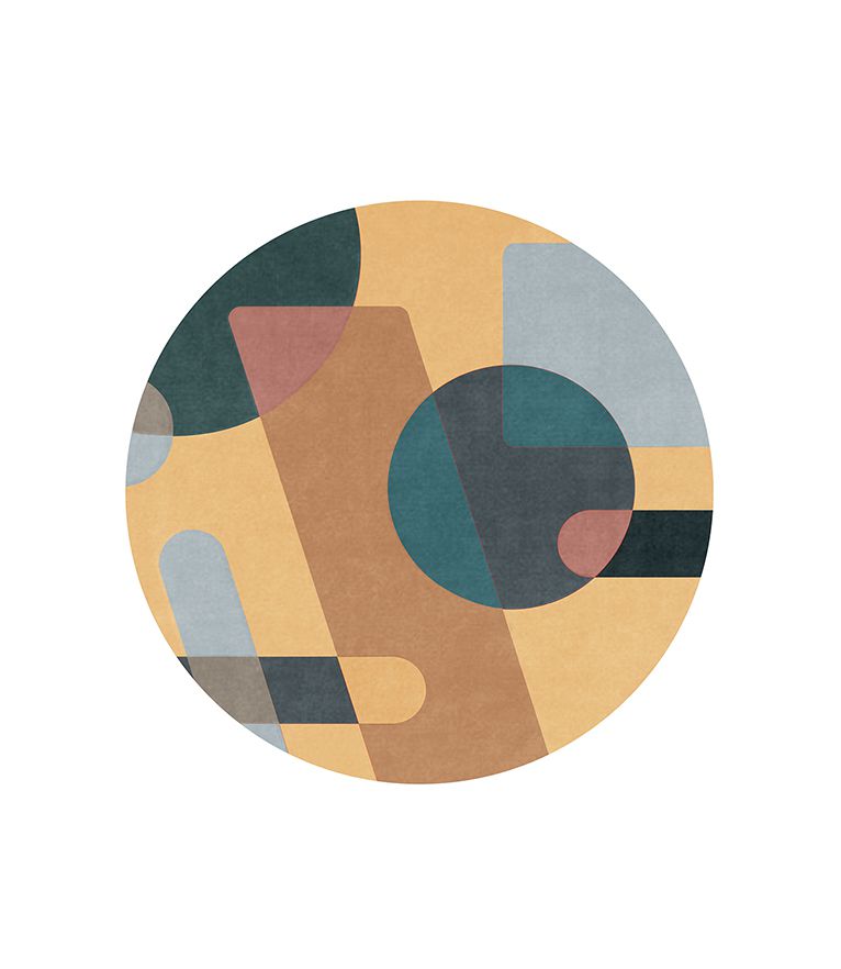 Joh Round Rug: With Natural Wool and Botanical Silk - Home'Society