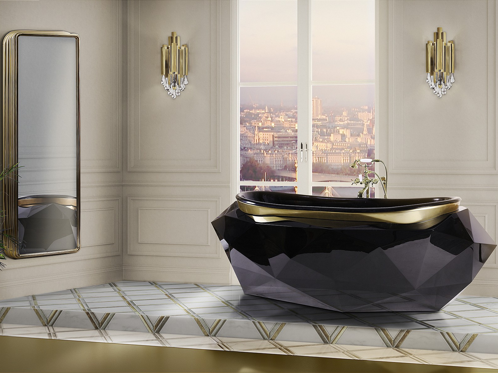 Simplistic Modern Bathroom With Wooden Wall Mounted Bathroom Vanity - Home'Society