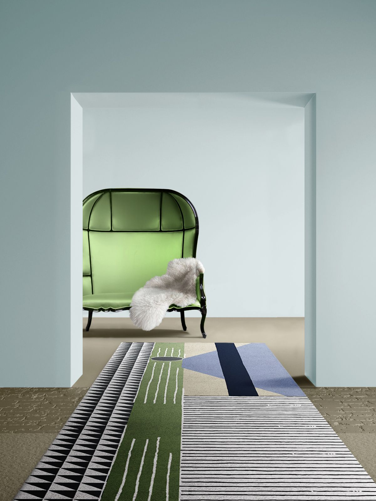 Modern Hallway Design With A Hand-Tufted Rug - Home'Society