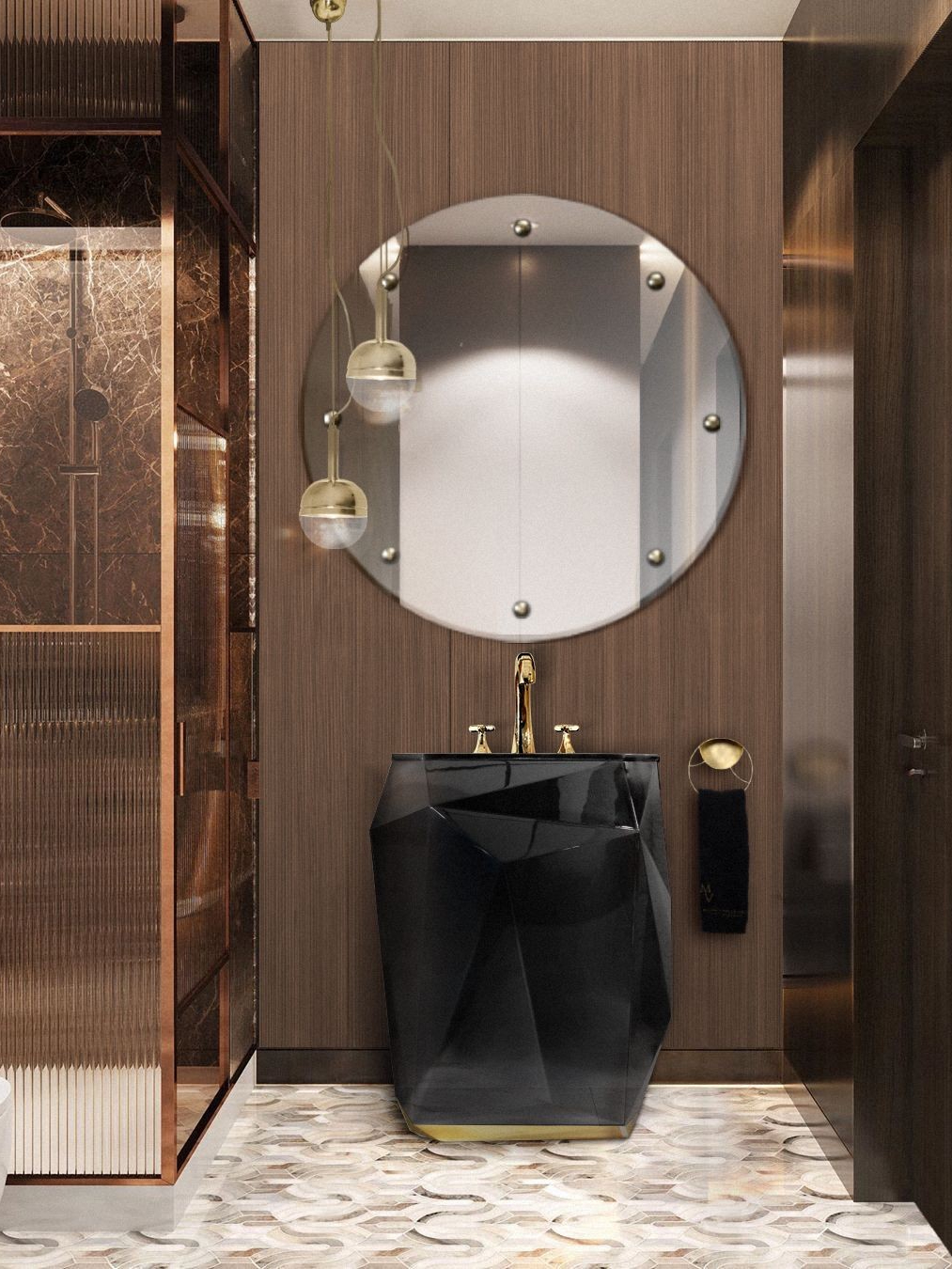 A Completely Innovative Modern Mid-Century Bathroom Design - Home'Society