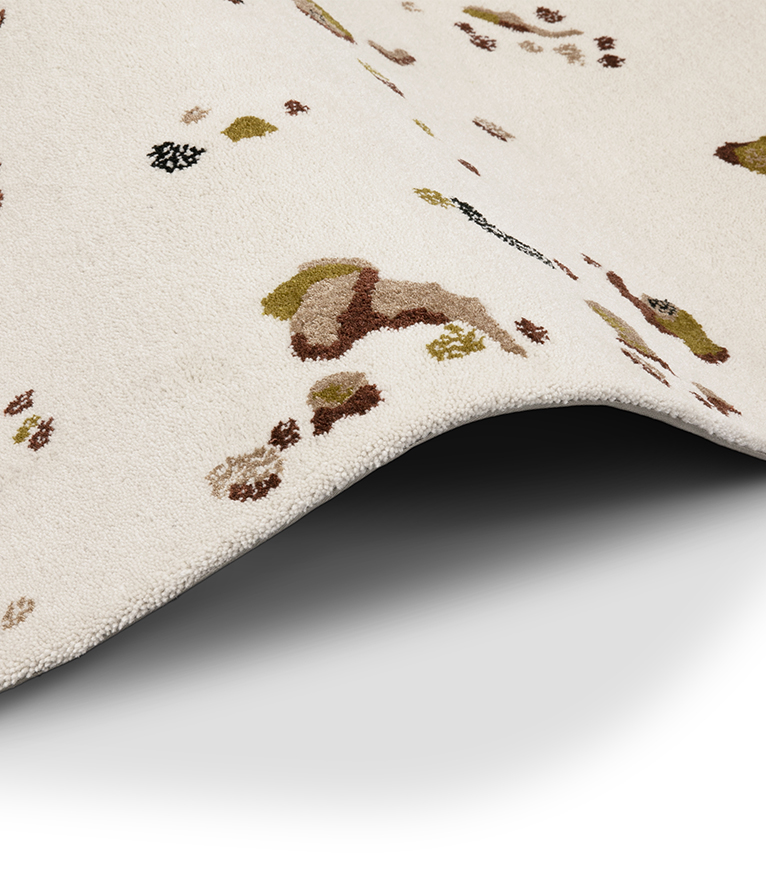 Oslo II Round Rug: With Bamboo Silk and New Zealand Wool - Home'Society