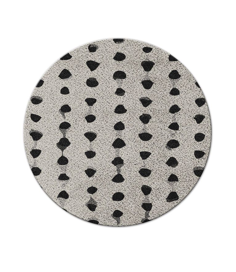 Mursi Rug: Hand-tufted Round Botanical Silk - Home'Society